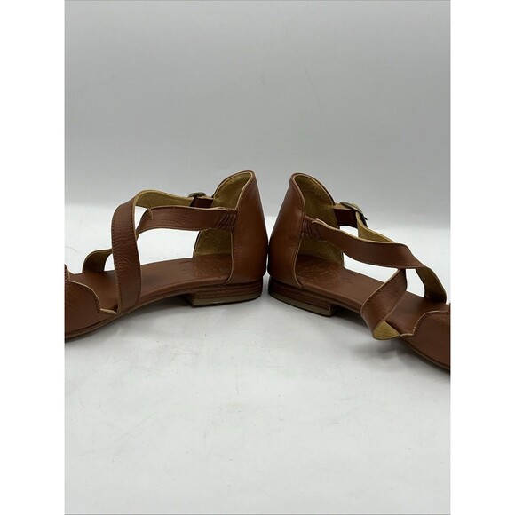 Bali ELF Mangrove Handmade Leather Criss Cross Scalloped Flats size 7 $210 - Picture 9 of 11